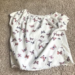 White butterfly top